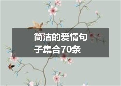 简洁的爱情句子集合70条