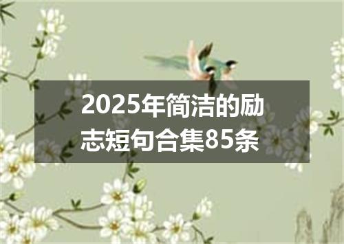 2025年简洁的励志短句合集85条