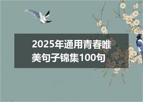 2025年通用青春唯美句子锦集100句