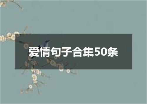爱情句子合集50条