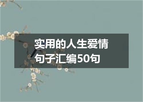 实用的人生爱情句子汇编50句