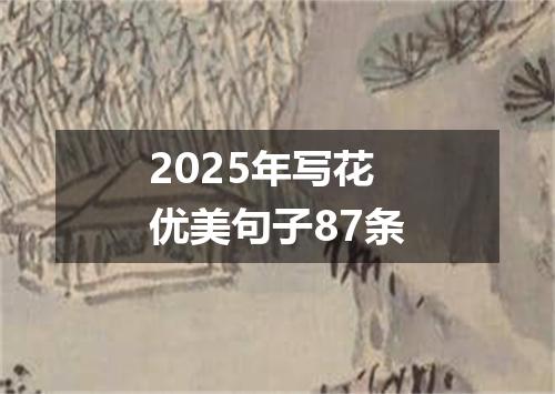 2025年写花优美句子87条