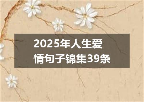 2025年人生爱情句子锦集39条