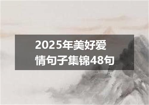 2025年美好爱情句子集锦48句