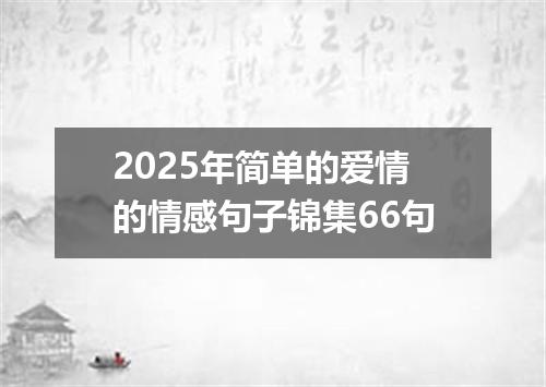 2025年简单的爱情的情感句子锦集66句