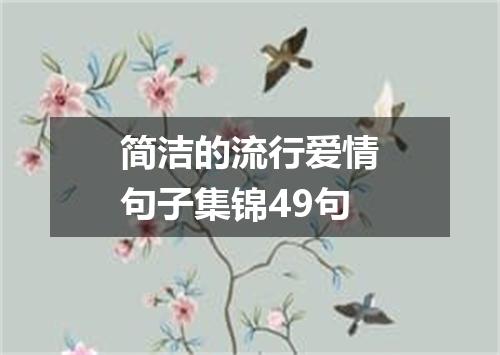简洁的流行爱情句子集锦49句