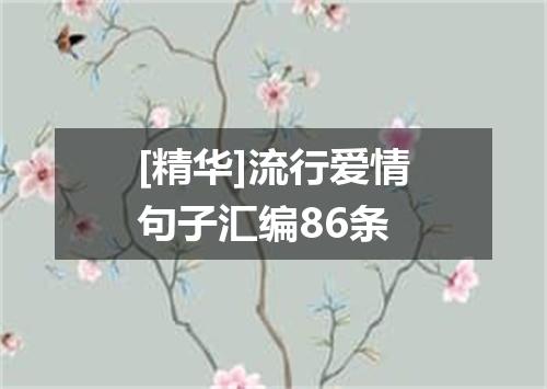[精华]流行爱情句子汇编86条