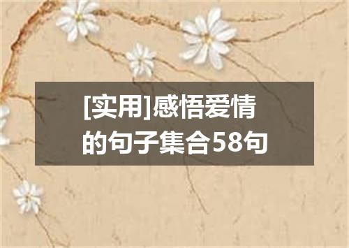 [实用]感悟爱情的句子集合58句