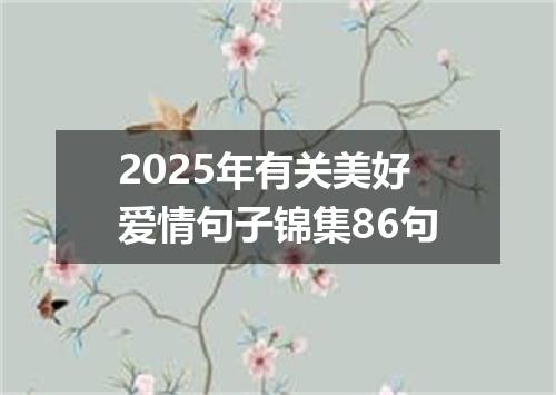2025年有关美好爱情句子锦集86句