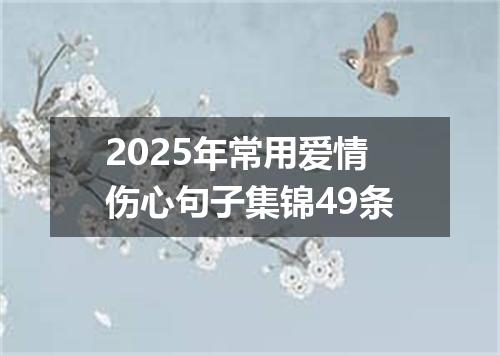 2025年常用爱情伤心句子集锦49条