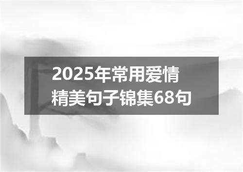 2025年常用爱情精美句子锦集68句