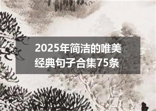 2025年简洁的唯美经典句子合集75条