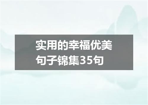 实用的幸福优美句子锦集35句