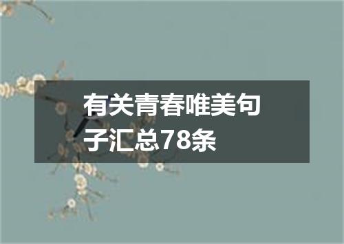 有关青春唯美句子汇总78条