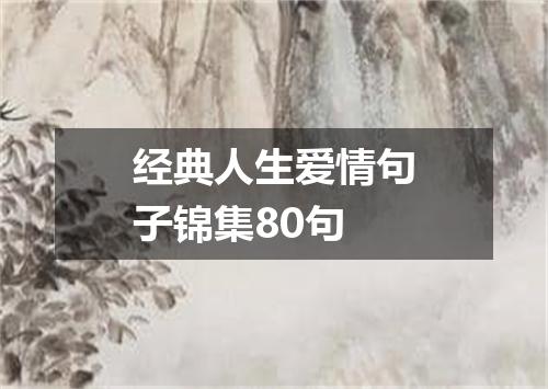经典人生爱情句子锦集80句
