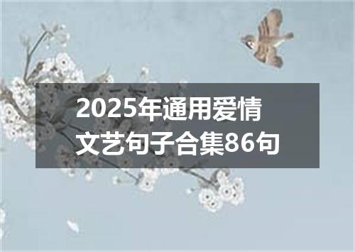 2025年通用爱情文艺句子合集86句