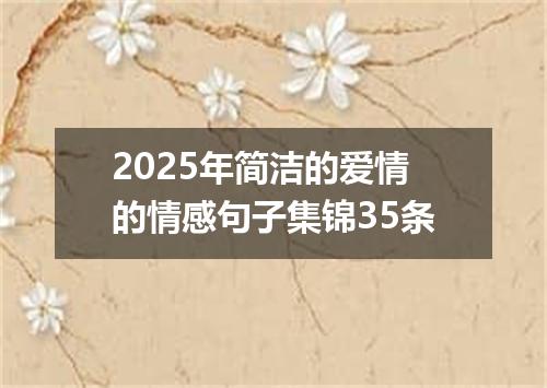 2025年简洁的爱情的情感句子集锦35条