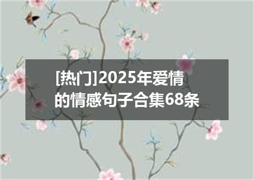 [热门]2025年爱情的情感句子合集68条