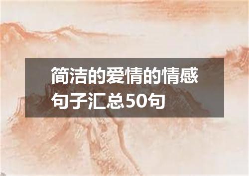 简洁的爱情的情感句子汇总50句