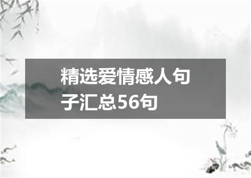 精选爱情感人句子汇总56句