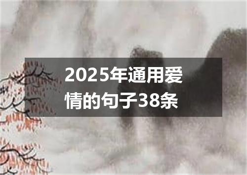2025年通用爱情的句子38条