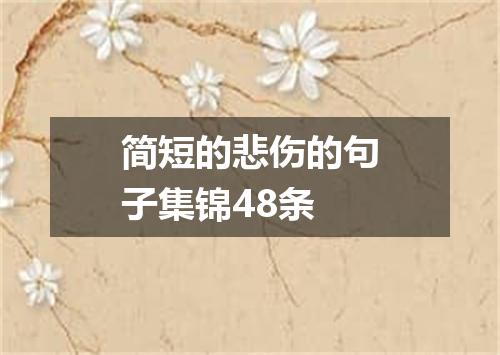 简短的悲伤的句子集锦48条