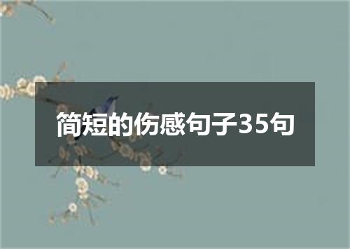 简短的伤感句子35句