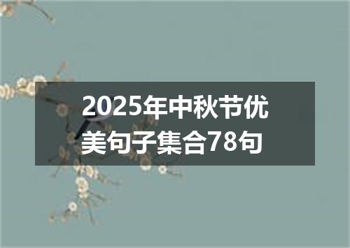 2025年中秋节优美句子集合78句