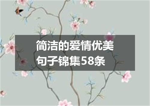 简洁的爱情优美句子锦集58条