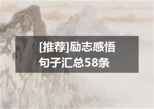 [推荐]励志感悟句子汇总58条