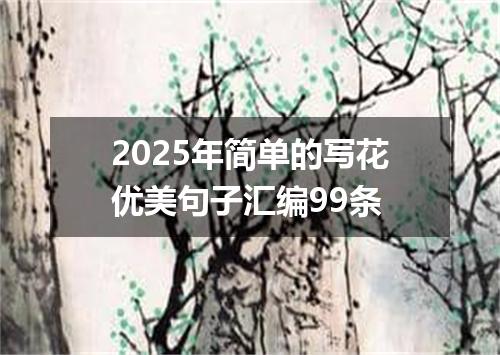 2025年简单的写花优美句子汇编99条