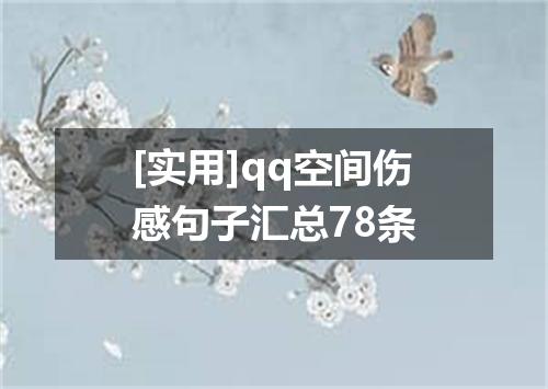 [实用]qq空间伤感句子汇总78条