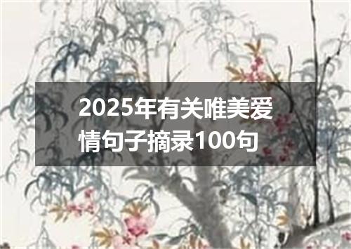 2025年有关唯美爱情句子摘录100句