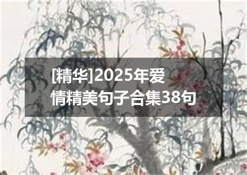 [精华]2025年爱情精美句子合集38句