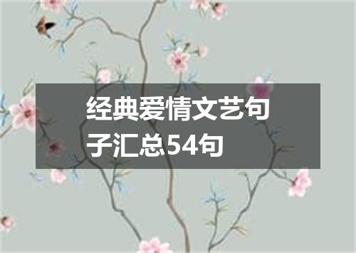 经典爱情文艺句子汇总54句