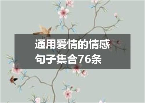 通用爱情的情感句子集合76条
