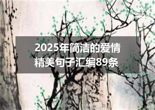 2025年简洁的爱情精美句子汇编89条