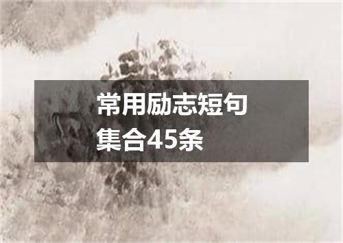 常用励志短句集合45条