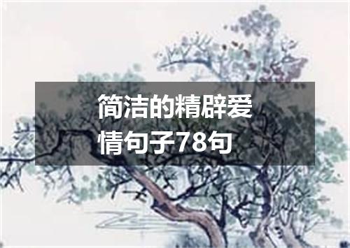 简洁的精辟爱情句子78句