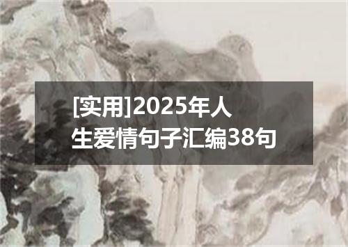 [实用]2025年人生爱情句子汇编38句