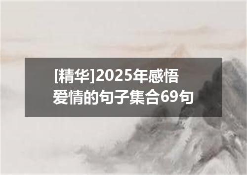 [精华]2025年感悟爱情的句子集合69句