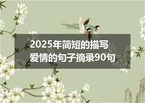 2025年简短的描写爱情的句子摘录90句