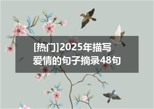 [热门]2025年描写爱情的句子摘录48句