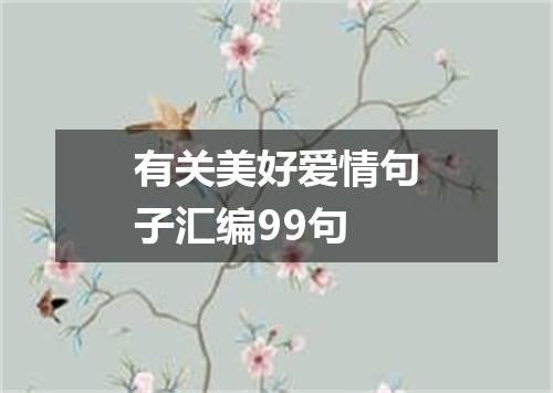 有关美好爱情句子汇编99句