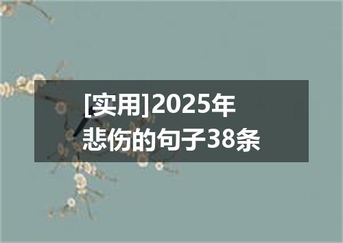 [实用]2025年悲伤的句子38条