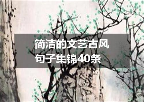 简洁的文艺古风句子集锦40条