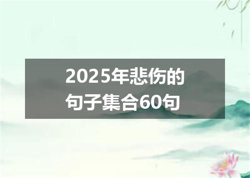 2025年悲伤的句子集合60句