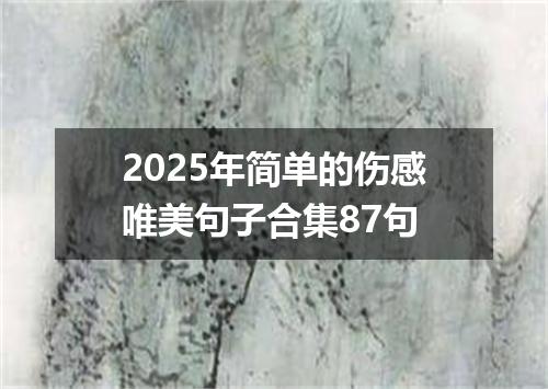2025年简单的伤感唯美句子合集87句