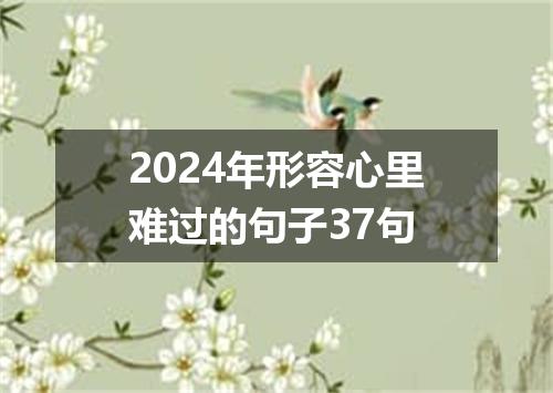 2024年形容心里难过的句子37句