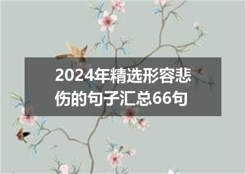 2024年精选形容悲伤的句子汇总66句